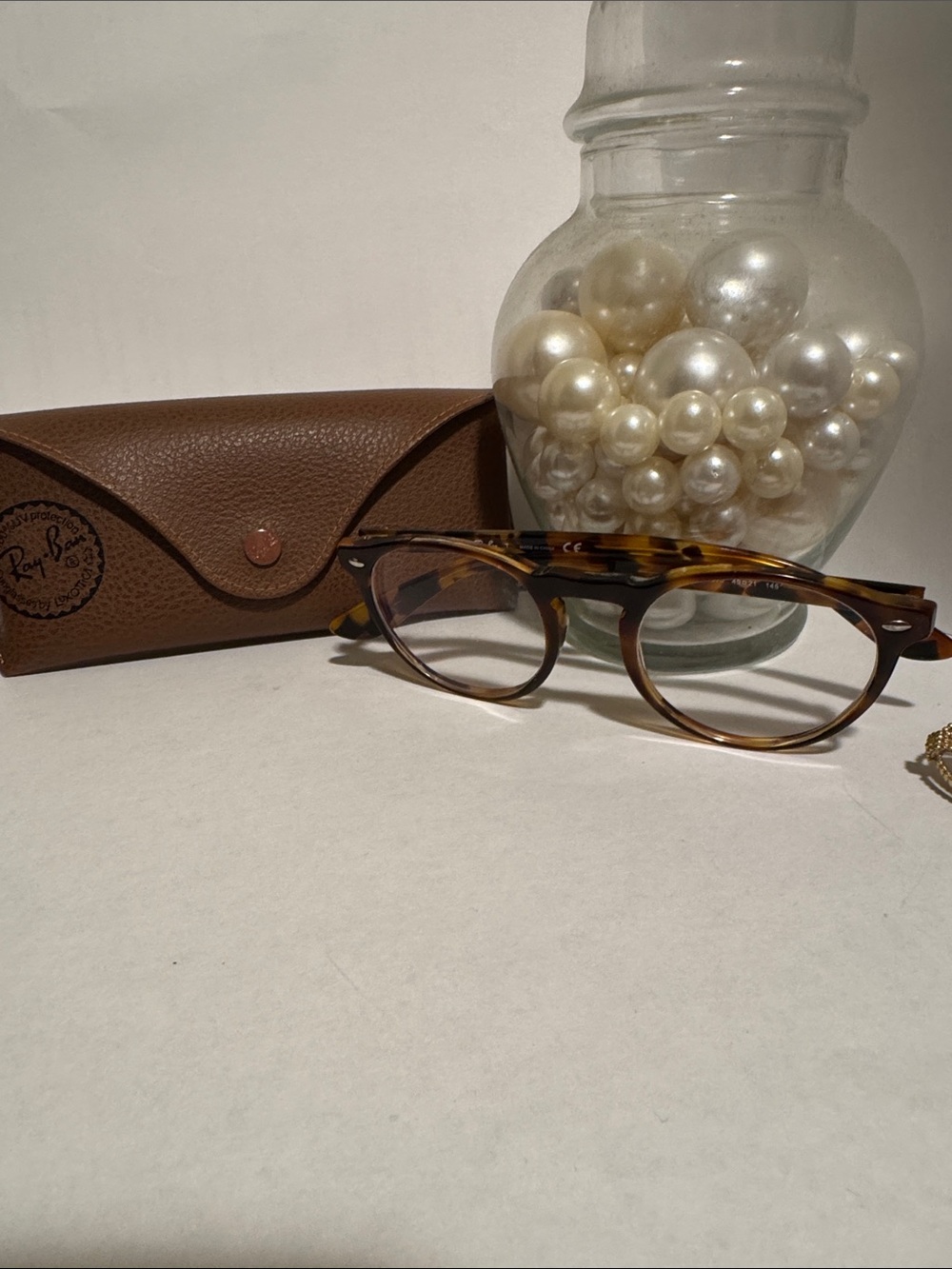 Ray-Ban Men's Tortoiseshell Frame Glasses - Brown/Amber
